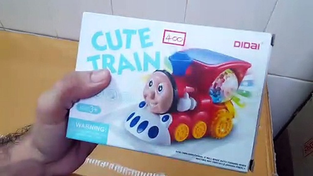 Unboxing and Review of Cute Train Engine with 4D Light and Sound for kids gift