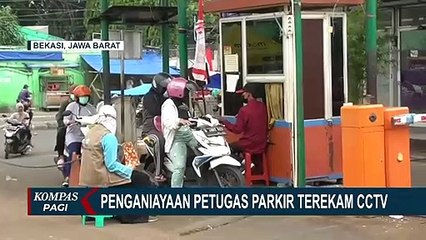 Terekam CCTV! Petugas Parkir jadi Korban Penganiayaan, Sempat Ditodong Senjata Api