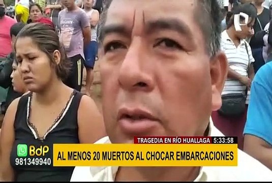 Loreto: al menos 20 muertos y más de 50 desaparecidos deja choque de lanchas en río Huallaga