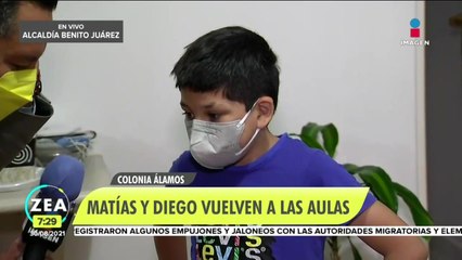 Así se preparan Matías y Diego para el regreso a clases presenciales