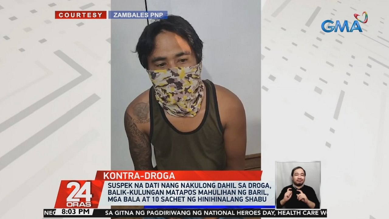 Suspek na dati nang nakulong dahil sa droga, balik-kulungan matapos mahulihan ng baril, mga bala at 10 sachet ng hinihinalang shabu | 24 Oras