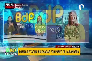 Damas de Tacna indignadas por paseo de la bandera realizado de manera desordenada y sin protocolos