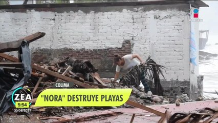 Huracán "Nora" deja afectaciones en Sinaloa y Colima