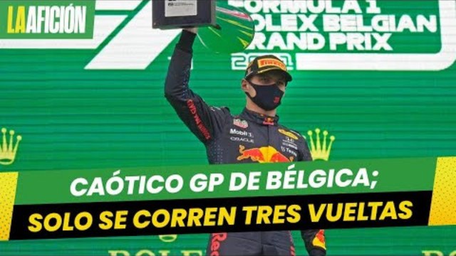 Caótico Gran Premio de Bélgica; solo se corren tres vueltas y Verstappen se lleva el podio
