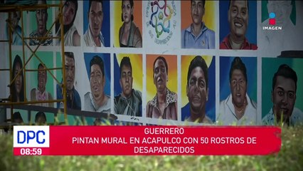 Pintan rostros de personas desaparecidas en Guerrero
