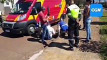 Vendedor de doces fica ferido ao sofrer queda de bicicleta na Rua Rio Grande do Norte