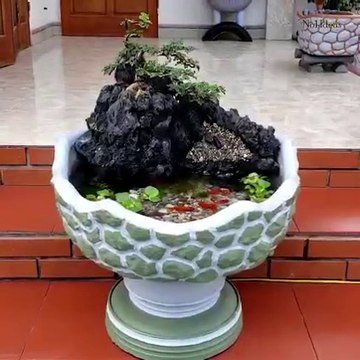 diy river aquarium Change Plastic Tub Into Amazing Waterfall Aquarium Very Easy plastic tub pond