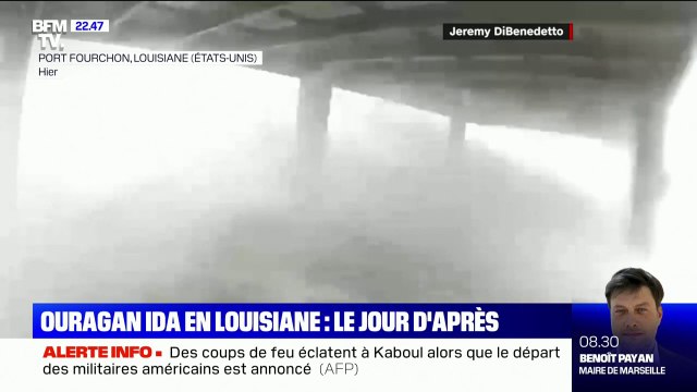 Electricité coupée, rues inondées, toits arrachés... Les immenses dégâts de l'ouragan Ida en Louisiane