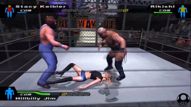 Here Comes the Pain Stacy Keibler vs Rikishi vs Hillbilly Jim