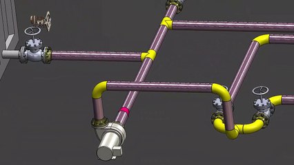 Tubería Industrial (Piping) en SolidWorks Routing