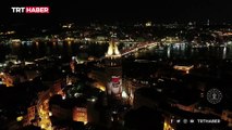 Galata Kulesi'nde 30 Ağustos Zafer Bayramı'na özel ışık gösterisi