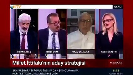Posta gazetesi yazarı Oral Çalışlar, NTV canlı yayınında uyuyakaldı