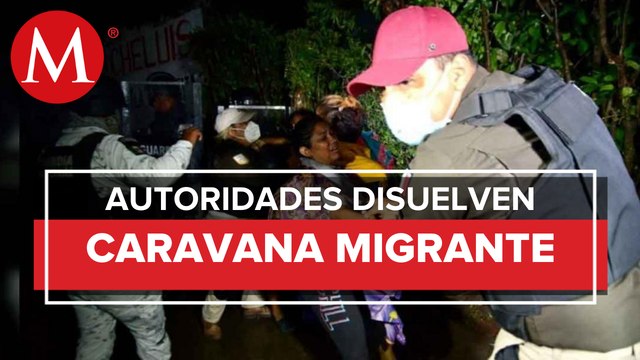 El INM y la Guardia Nacional disuelven una cuarta caravana migrante