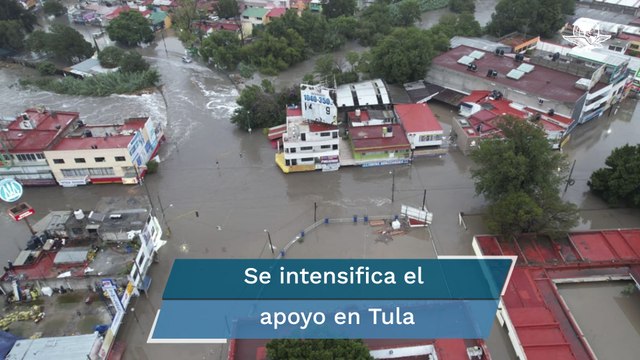 Despliegan operativo de emergencia por inundaciones en Tula; habilitan refugios temporales
