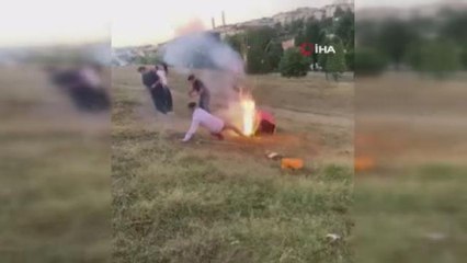 Düğüne giden davetlilere havai fişek şoku