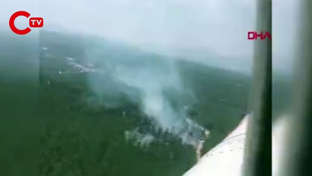 Manisa'nın Akhisar ilçesinde orman yangını