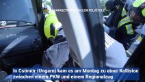 Ungarn: PKW kollidiert mit Regionalzug!