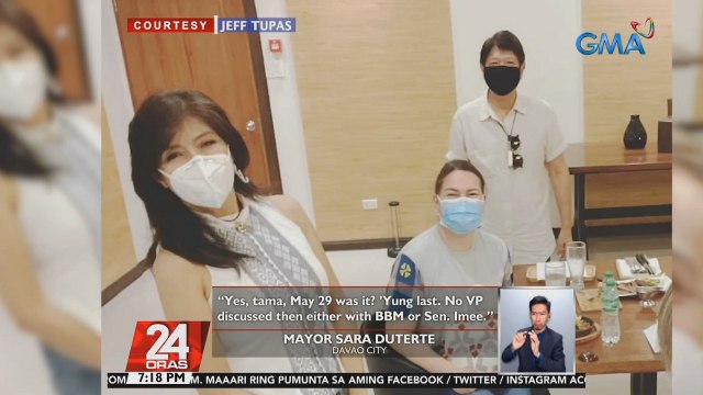 Mayor Sara, sinabing walang pag-uusap tungkol sa pagiging VP ni Sen. Imee | 24 Oras