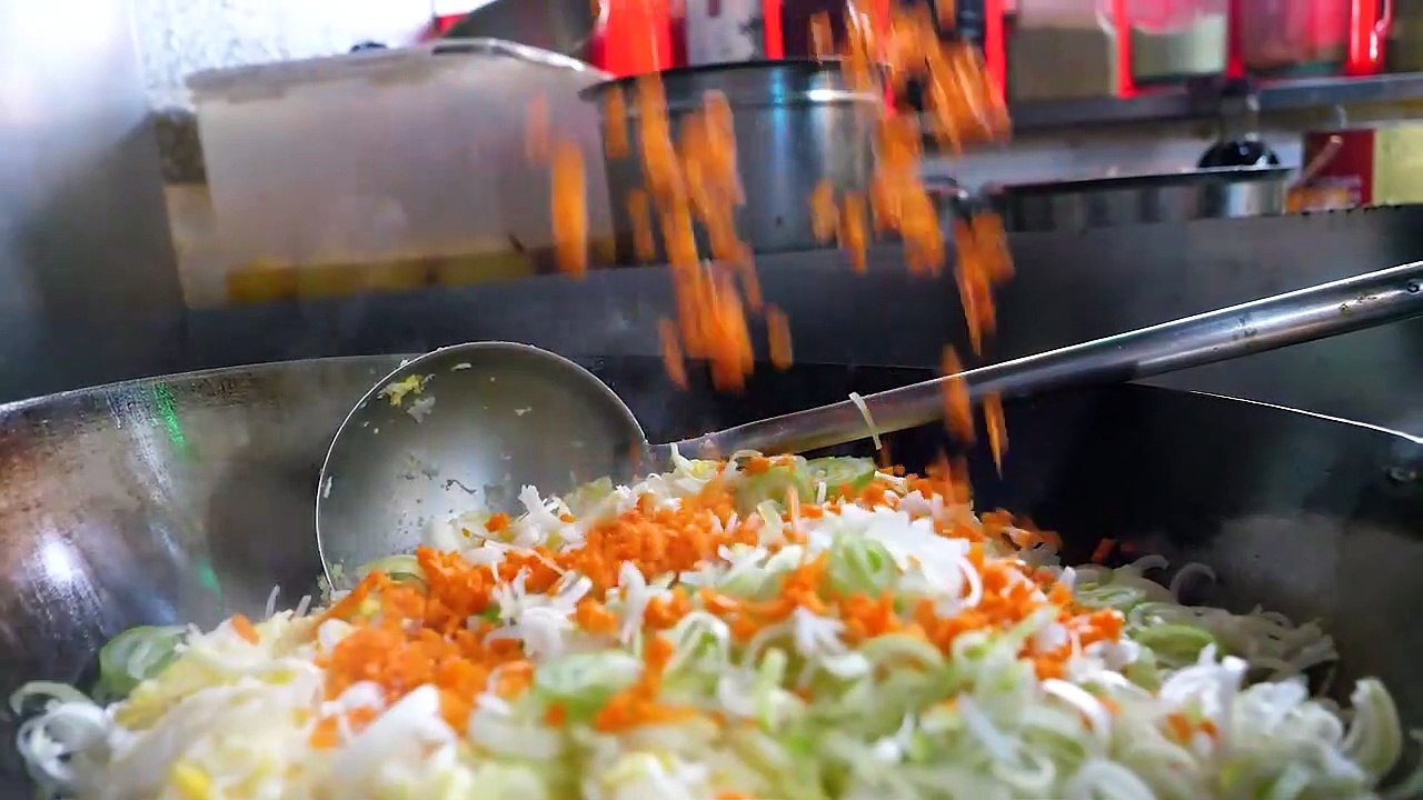 Fried Rice with Egg and Truffle Oil Spicy Red Pepper Jjajangmyeon - Korean Food
