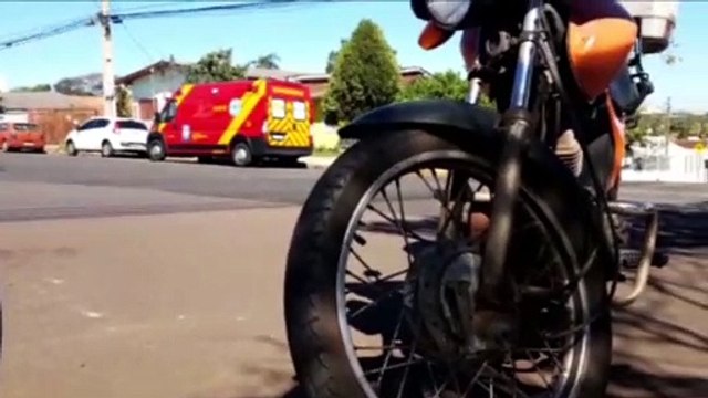 Motociclista fica ferido em acidente de trânsito na Rua Souza Naves