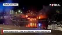 Incendio nel porto di Marina di Stabia, barca a vela a fuoco: morta una ragazza di 28 anni
