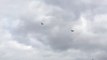 Two chinook helicopters circle Glasgow