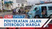 Tak Dijaga Petugas, Penyekatan di Jalanan Bandar Lampung Diterabas Puluhan Pengendara Sepeda Motor