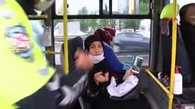 Maske karşıtı kadın bu kez İETT otobüsünü karıştırdı