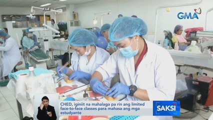 CHED, iginiit na mahalaga pa rin ang limited face-to-face classes para mahasa ang mga estudyante | Saksi
