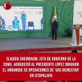 Claudia Sheinbaum, jefa de Gobierno de la CDMX, agradeció al presidente López  Obrador el arranque de operaciones de 'Gas Bienestar' en Iztapalapa. Adelantó que la próxima alcaldía en donde iniciará la distribución será en Azcapotzalco.