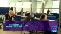 Ingresos por concepto de impuestos crecieron entre enero y julio