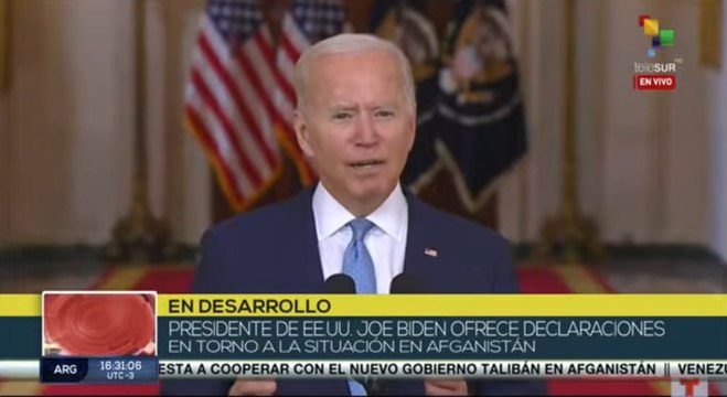 Joe Biden ofrece declaraciones sobre situación en Afganistán