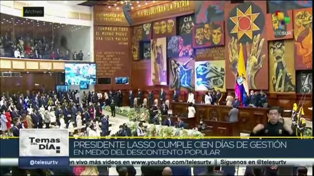 Ecuador: Presidente Lasso cumple cien días de gestión en medio del descontento popular