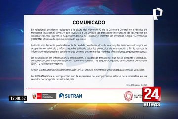 Carretera Central: a 29 se eleva cifra de muertos tras caída de bus a barranco