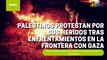 Palestinos protestan por sus heridos tras enfrentamientos en la frontera con Gaza