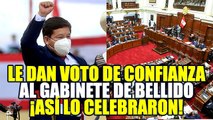 ¡CA0S EN EL CONGRESO! DAN VOTO DE CONFIANZA AL GABINETE DE GUIDO BELLIDO ¡ASÍ LO CELEBRARON!