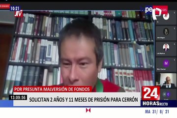 Piden casi 3 años de prisión para Cerrón por presunta malversión de fondos