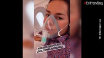 Con máscara de oxígeno, Danna García mostró sus terapias por fuertes secuelas del COVID-19