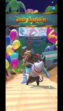 Nitro Sharkbite Battle Run Gameplay On Beach Jungle - Crash Bandicoot: On The Run! (Season 5 Boss)