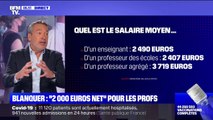 Jean-Michel Blanquer fixe l'objectif de 2000 euros net minimum par mois d'ici 2024 pour les enseignants