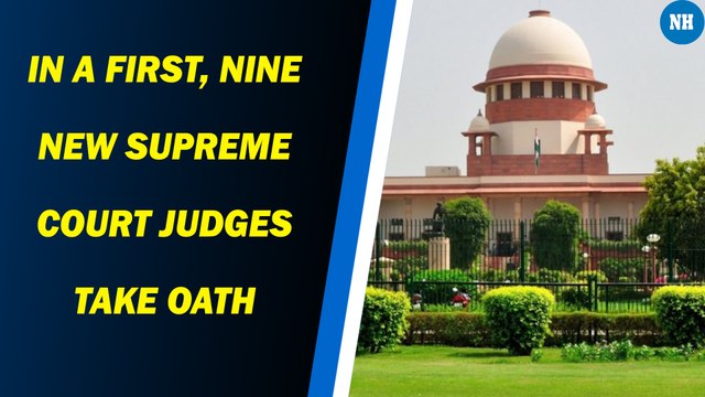 In a first, nine new Supreme Court judges take oath