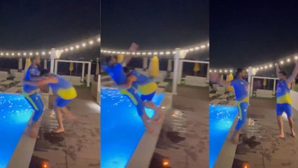 ಕಿತ್ತಾಡ್ಕೊಂಡು ಧೋನಿಯನ್ನು ಸ್ವಿಮ್ಮಿಂಗ್ ಪೂಲ್ ಗೆ ತಳ್ಳಿದ ರೈನಾ ವಿಡಿಯೋ ವೈರಲ್ | Oneindia Kannada