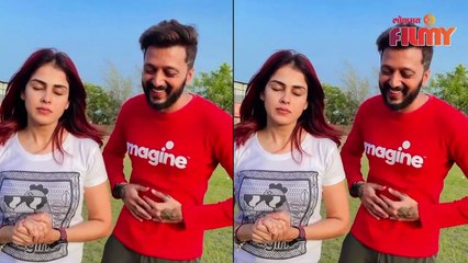 धमाल प्रँक करत रितेशने उडवली जिनीलियाची खिल्ली