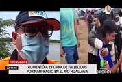 Yurimaguas: aumentó a 23 cifra de fallecidos por naufragio en el río Huallaga