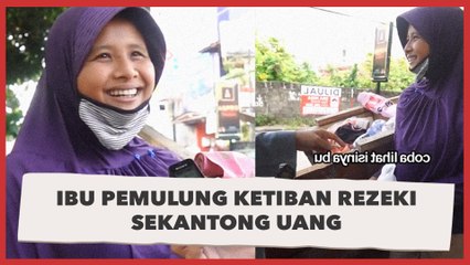 Angkut Dua Anaknya Pakai Gerobak, Ibu Pemulung Ketiban Rezeki Sekantong Uang