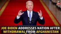 Joe Biden addresses nation after withdrawal from Afghanistan | 31st AUGUST 2021