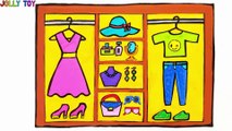 Glitter Fashion Closet coloring and drawing for Kids - Jolly Toy Art