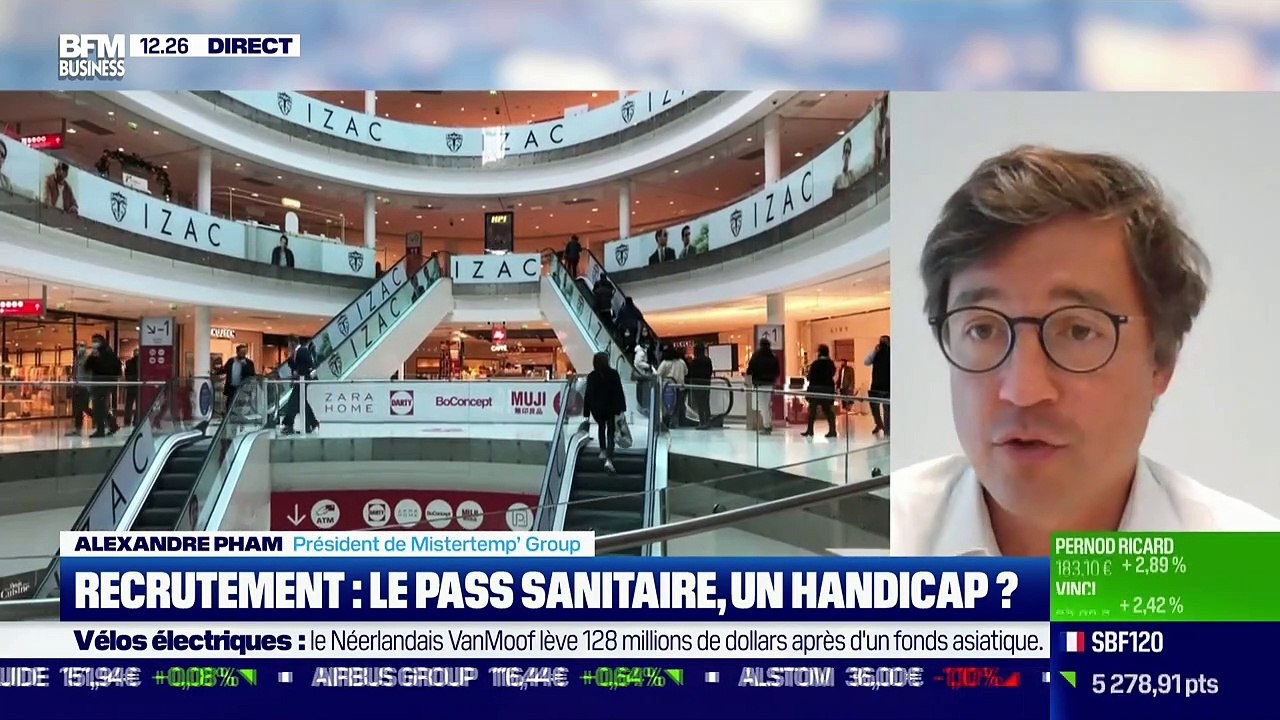 Alexandre Pham (Mistertemp'Group) : Le pass sanitaire, un handicap au recrutement ? - 01/09