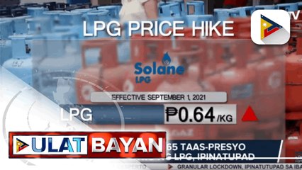 Hanggang P0.65 taas-presyo sa kada litro ng LPG, ipinatupad