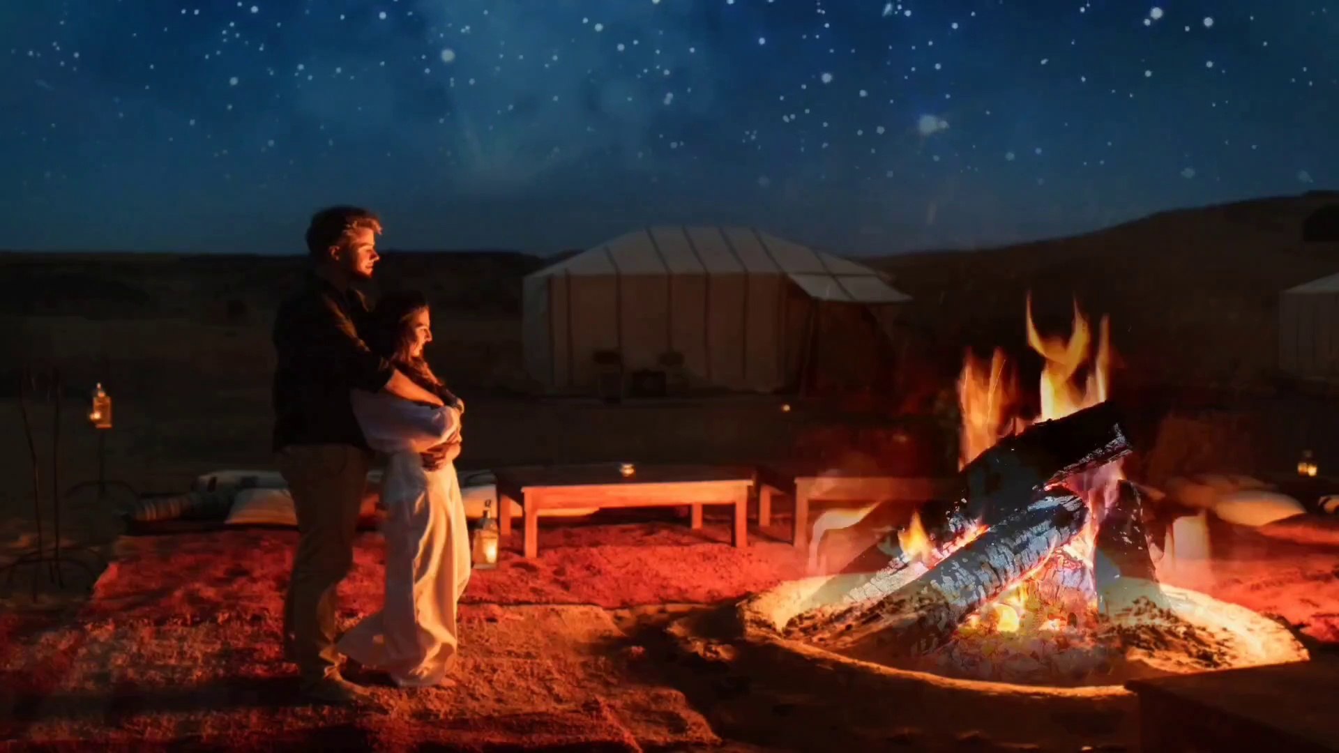 Relaxing Music with Campfire : Romantic Music, Relaxing Music, Sleep Music, Stress Relief Music  by 